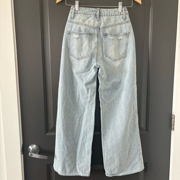 And Now This Distressed Relaxed Light Wash Straight Leg Boyfriend Jeans size 24 - Picture 6 of 8